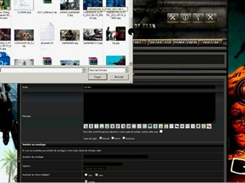 Poster une image sur le forum France-clan