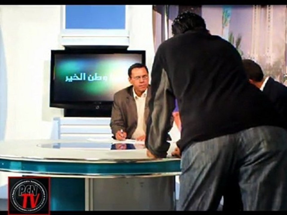 [PCN-TV] Luc MICHEL on Libyan TV ALLIBIYA ARIYADIA (April 19’ 2011) – Backstage