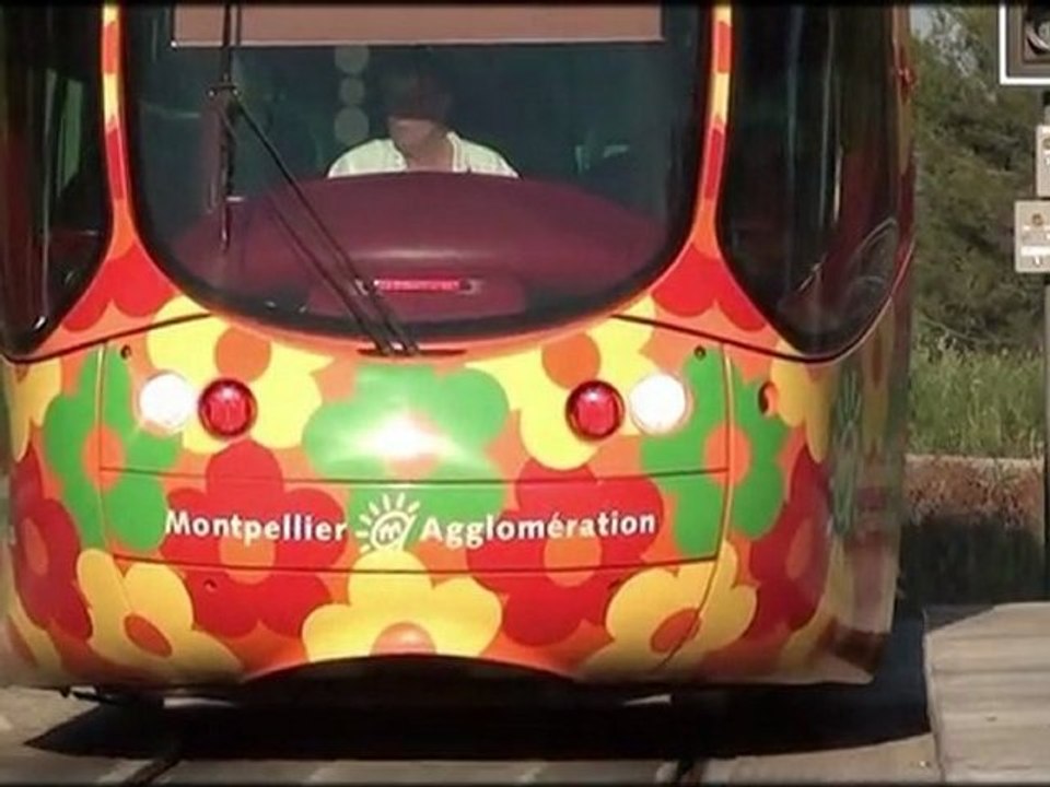 Tramway de Montpellier : Ligne 2 Une Citadis à la campagne