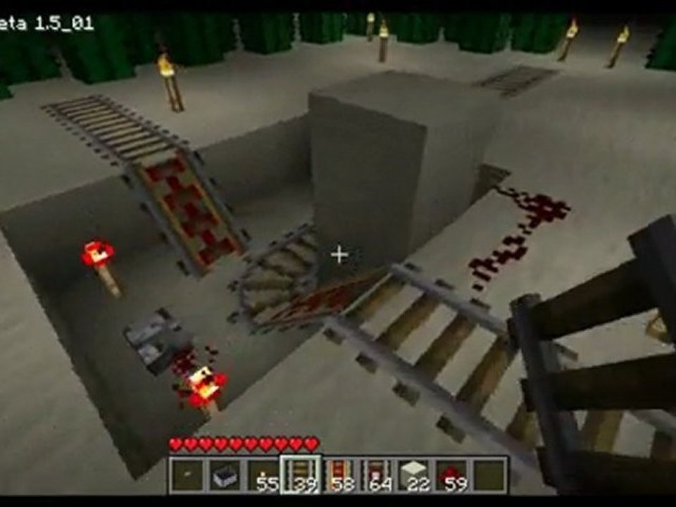 (Tutoriel) Minecraft # faire un croisement Minecart