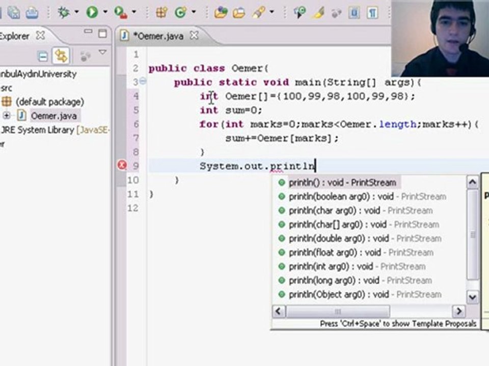 29 -Java Programming Tutorial -  Summing Elements of Arrays Omer GEZER