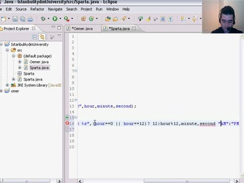 37 -Java Programming Tutorial - Display Regular time Omer GEZER