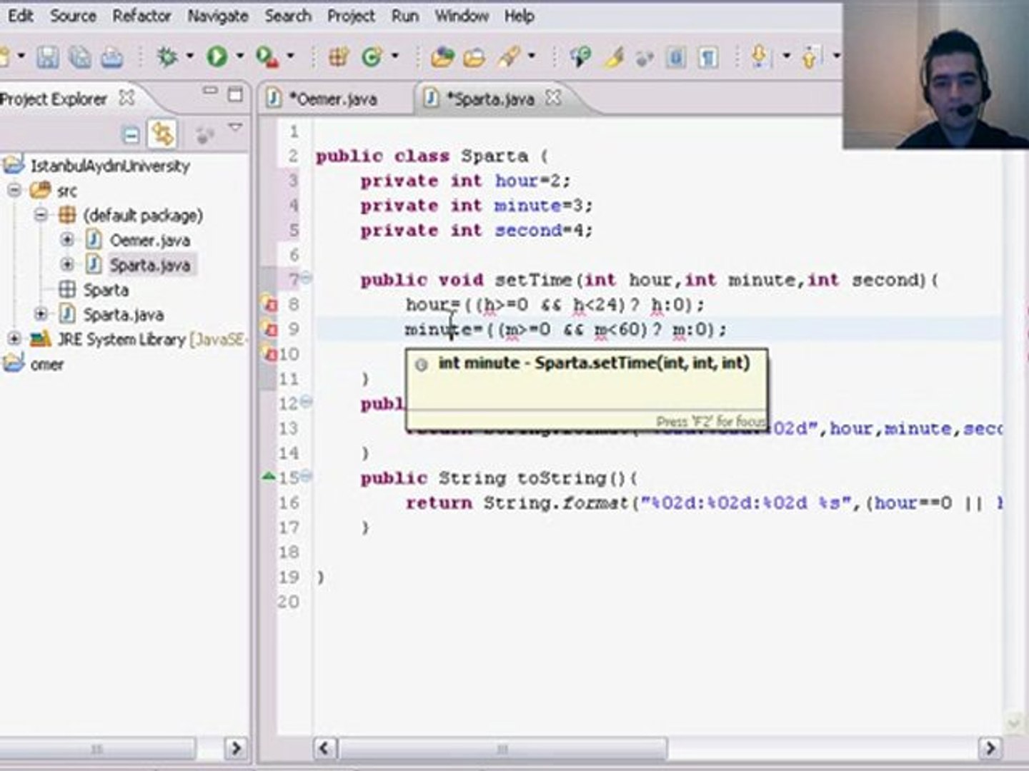 38 -Java Programming Tutorial -  Public. Private and this Omer GEZER