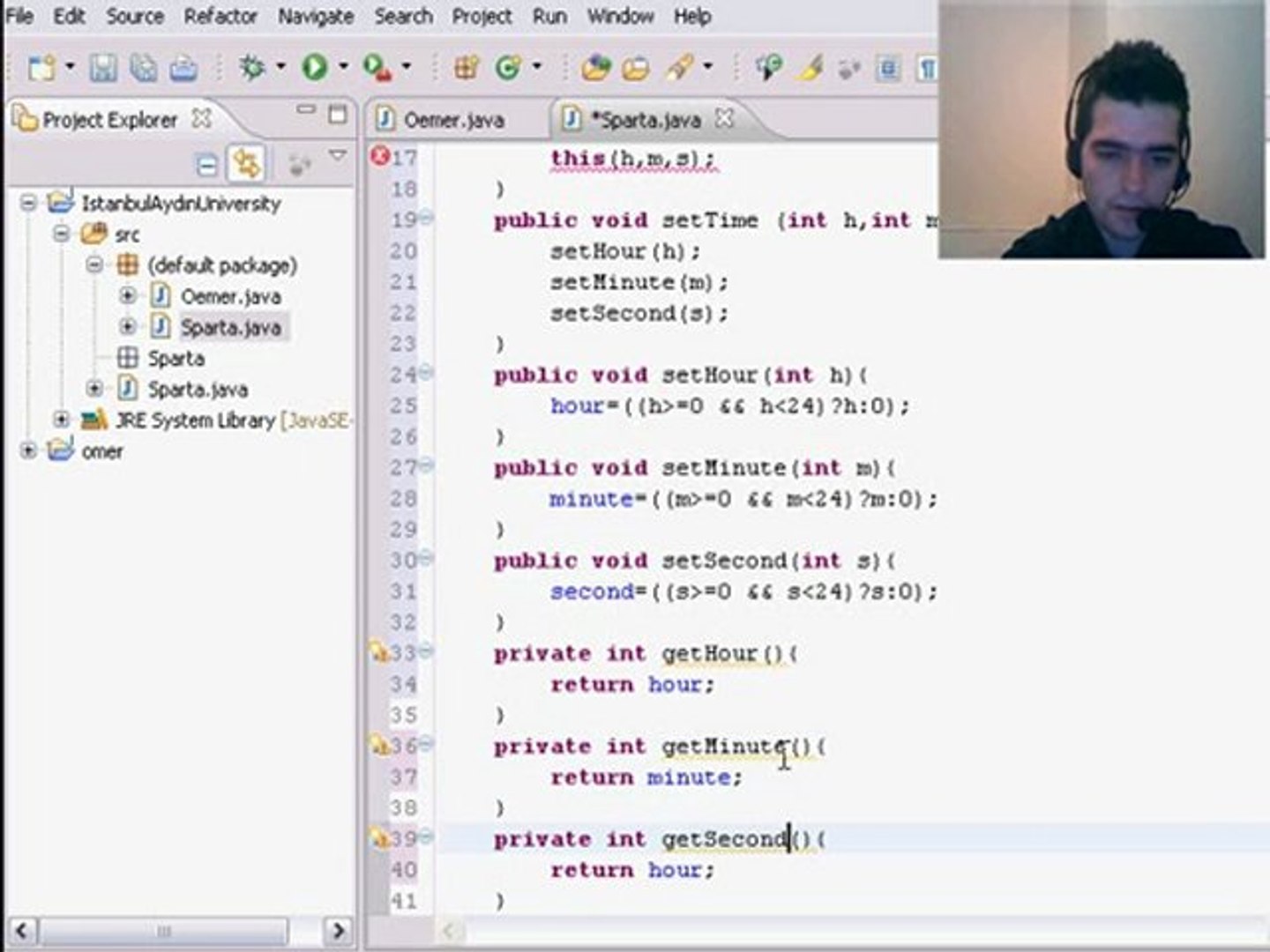 40 Java Programming Tutorial  - Set and Get Methods Omer GEZER
