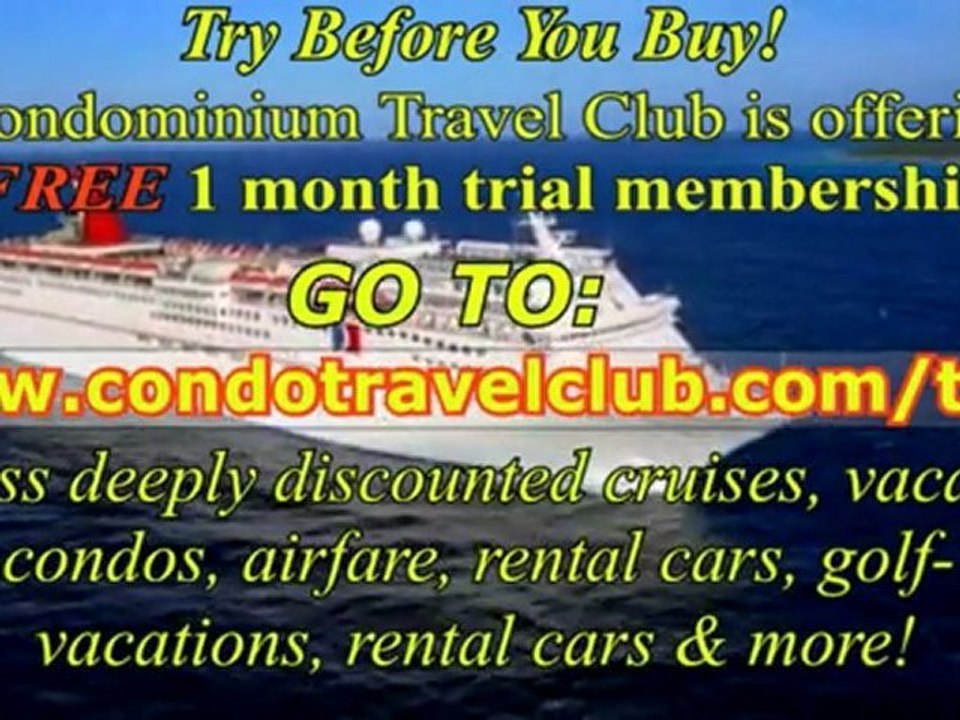 Free Trial Month - Condo Travel Club - Discount Travel Club