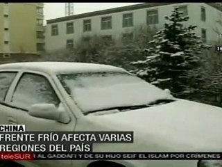 Tormenta de lluvia y granizo en China