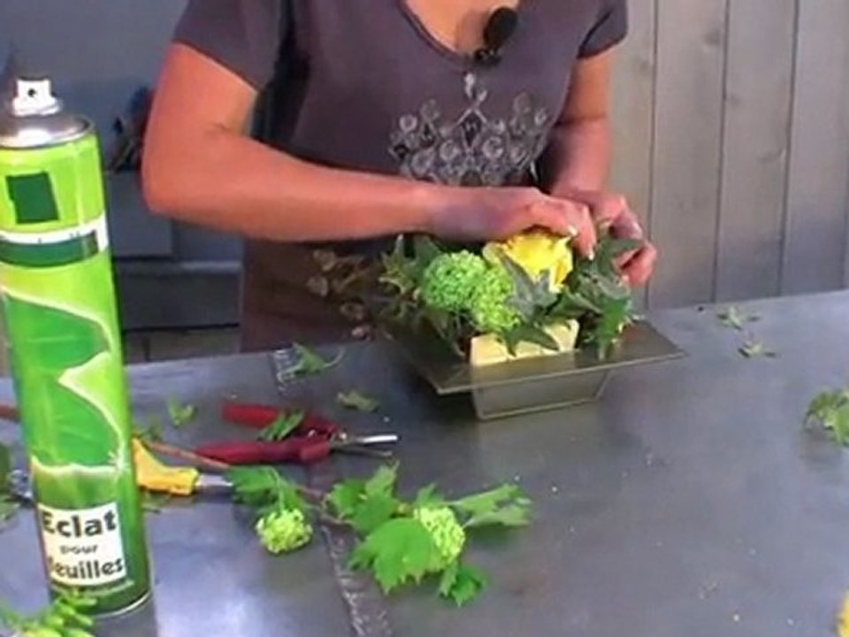 TV FLEURS / création florale "chocolat blanc"