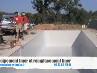 Pose liner piscine