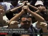 A cien días de protestas contra Alí Abdullah Saléh