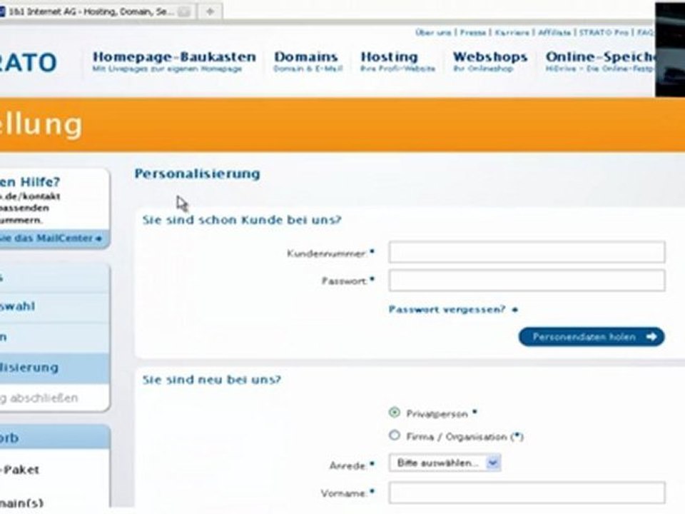Video 2: Kostenlose Homepage erstellen