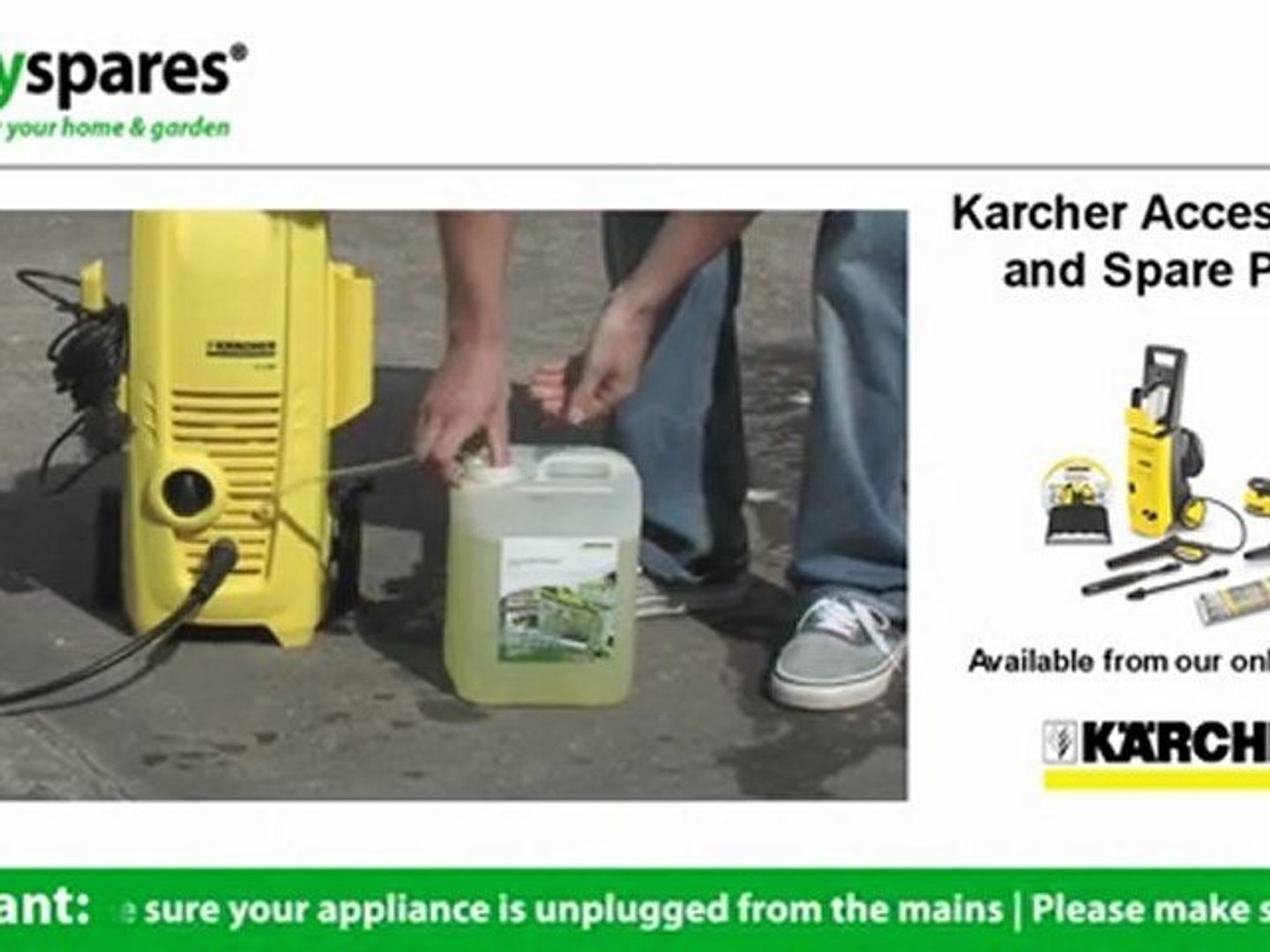 How to use detergent in your karcher pressure washer - video Dailymotion