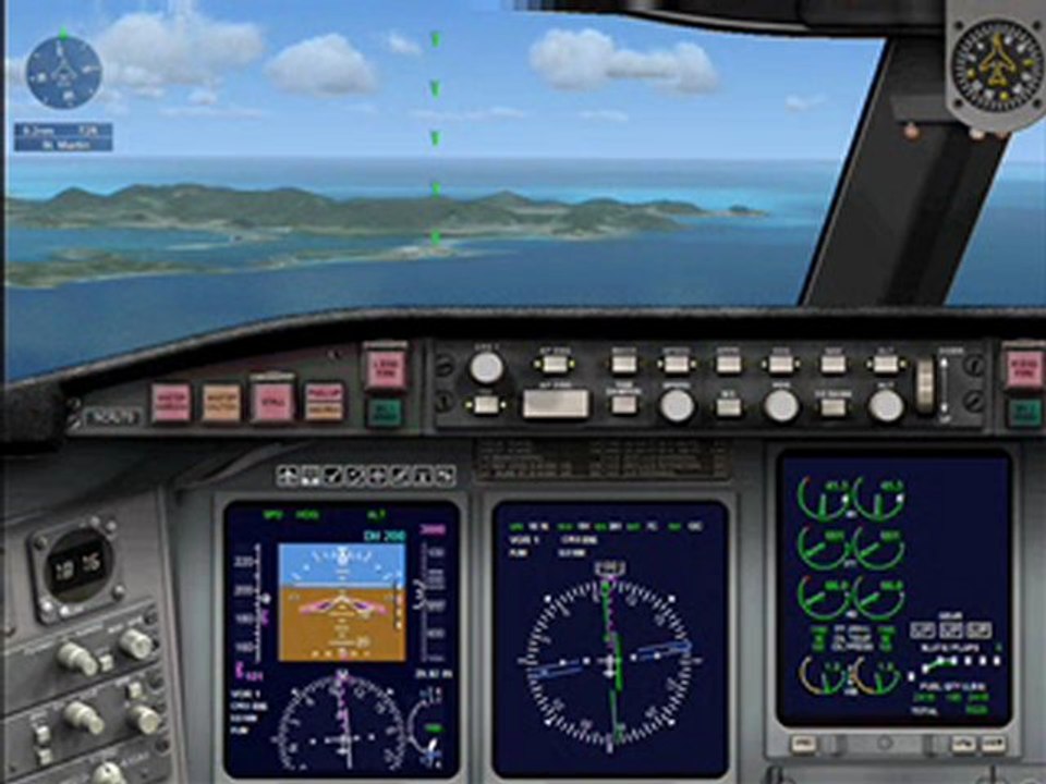 FSX - CRJ 700 High Altitude Approach at St. Martin