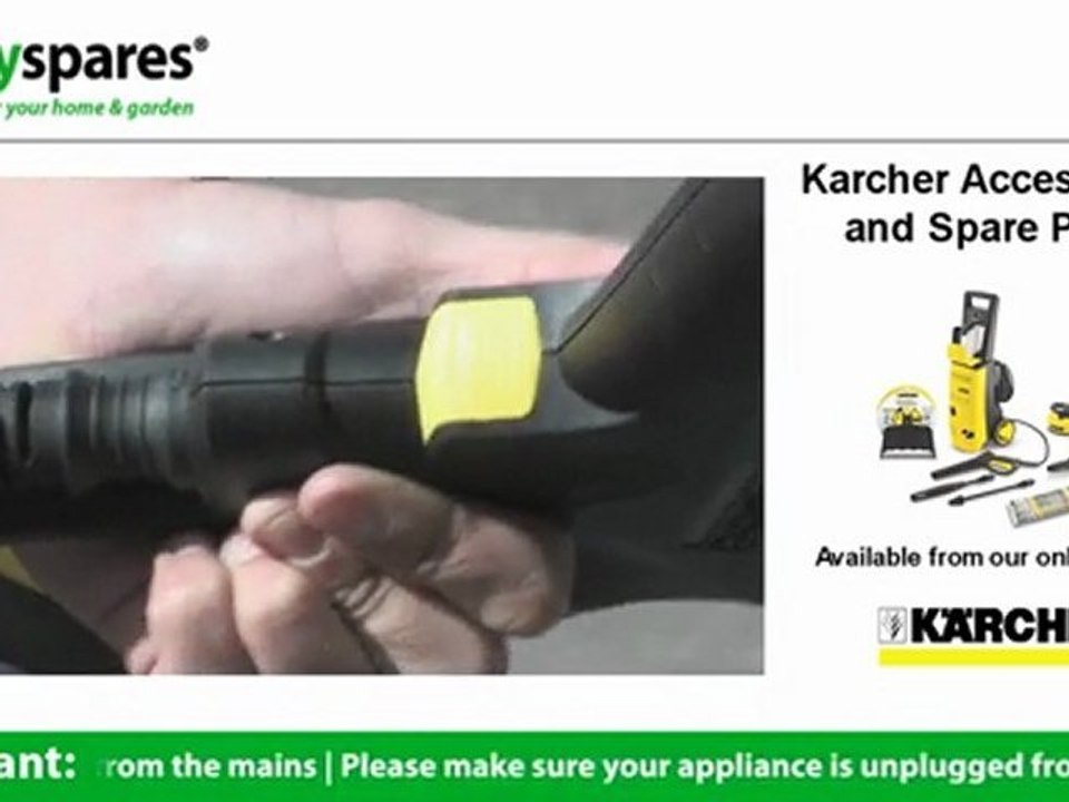 How to replace a hose and handgun on a Karcher pressure washer video
