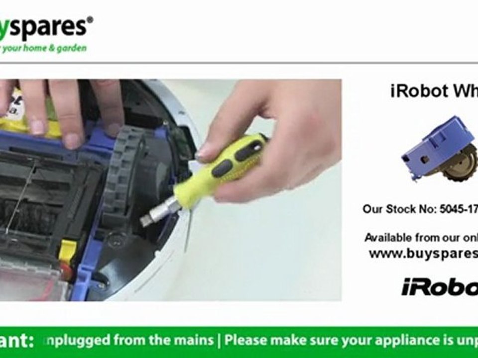 How to replace the wheel on an iRobot Roomba vacuum cleaner