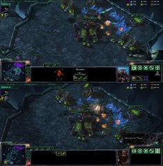 [SC2] IvDUnivOne VS SqulL : View of 2 players Starcraft II :