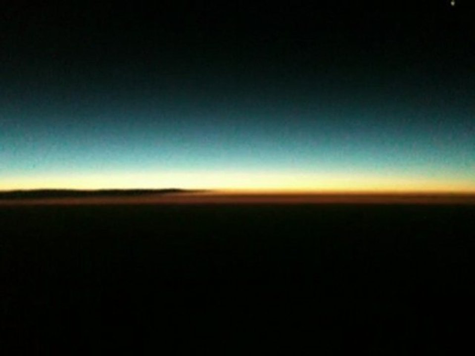Sun Rise From Altitude 40,000 Feet