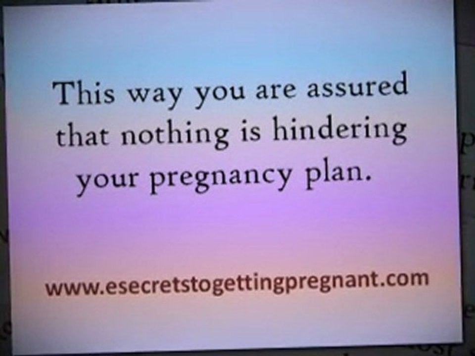 I Can't Get Pregnant Why?