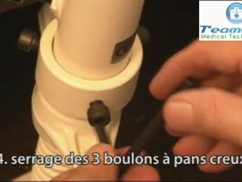 Système de transfert autonome : Montage du système de blocage. Teamalex medical
