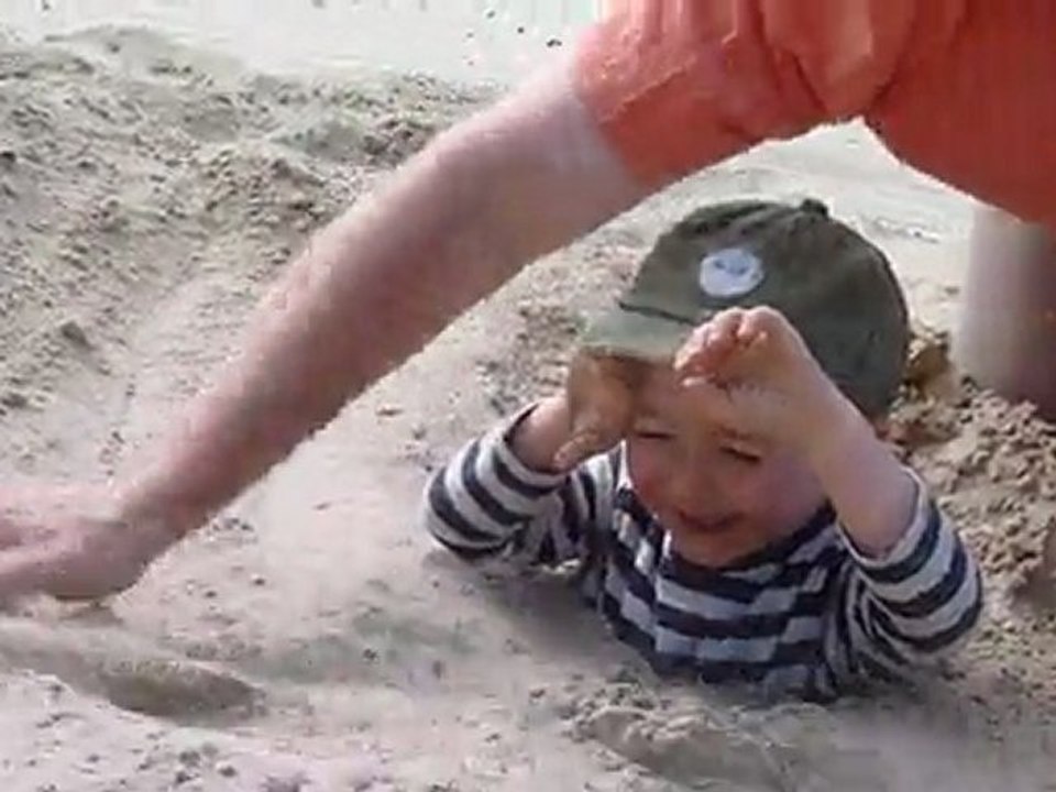 Joseph dans le sable à Saint Valery