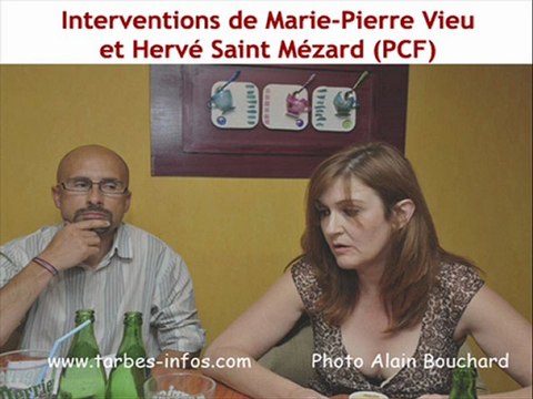 Tarbes: Interventions M-P Vieu et H. Saint Mezard (PCF)