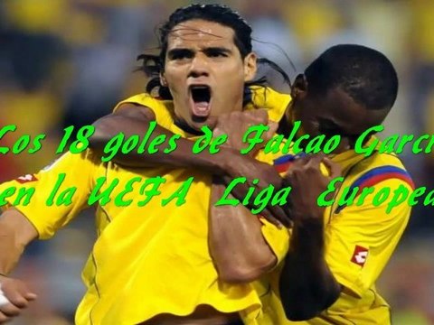 Los 18 Goles de Falcao Garcia en la Liga Europea UEFA