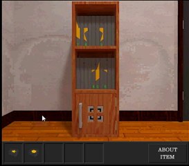 Escape from the room with a glass case walkthrough