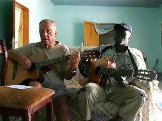 "P'tite fleur fanée" Blaise et Daniel un matin à N'Dangane ( Sénégal)