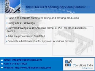 StruCAD 3D Modeling, StruCAD 3D Detailing for Steel Construction Industry