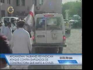 Talibanes atacan trabajadores