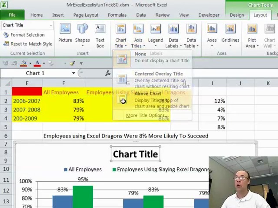 Dueling Excel - Chart Titles: Podcast #1409