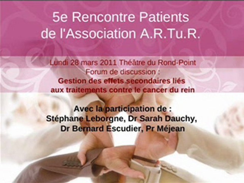 2ème partie 5e Rencontre Patients ARTuR Forum de discussion Gestion des effets secondaires