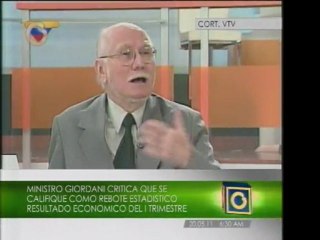 Ministro Giordani explica baja del petróleo