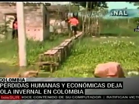 Se agrava situación en Colombia por las lluvias