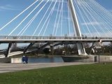 La passerelle Mimram sur le Rhin