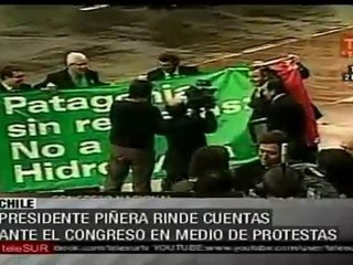 Congresistas chilenos protestan contra proyecto HidroAysén