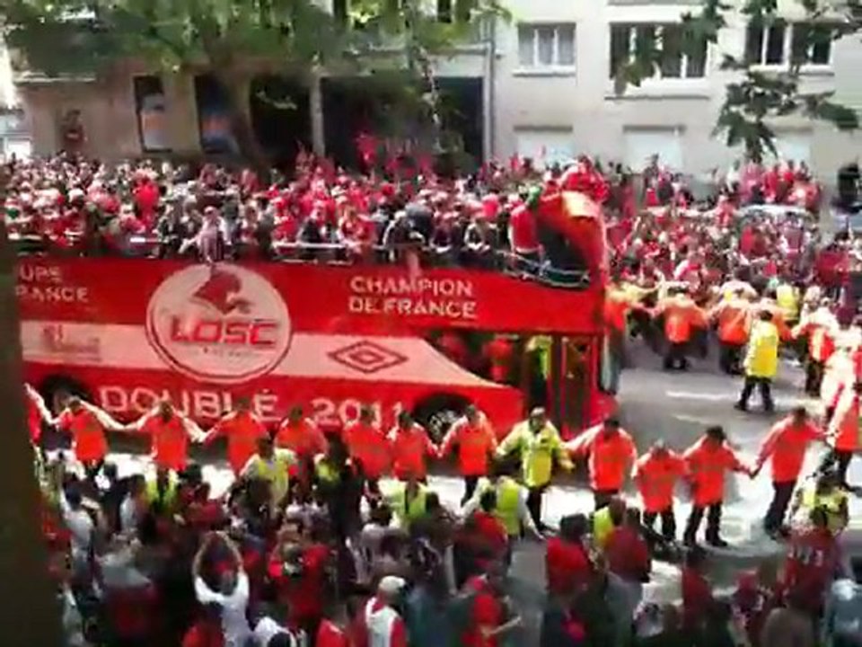 Le LOSC fêté à Lille, boulevard de la liberté