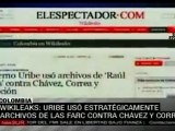 Uribe manipuló información contra Chávez y Correa: Wikile