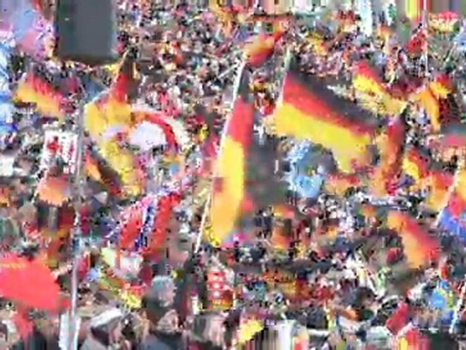 Audience in stadium with german flags footage_007804_0