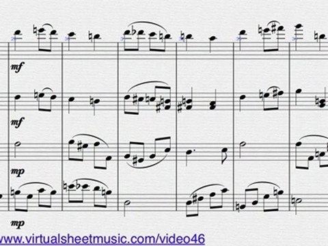 Richard Wagner's, Wedding March, String Quartet sheet music - Video Score