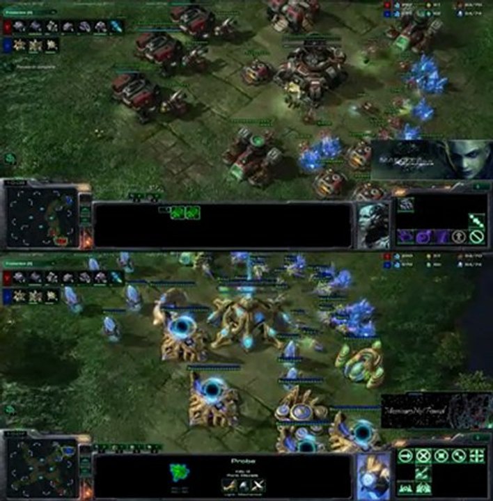 [SC2] Calibri VS Manu : View of 2 players Starcraft II :