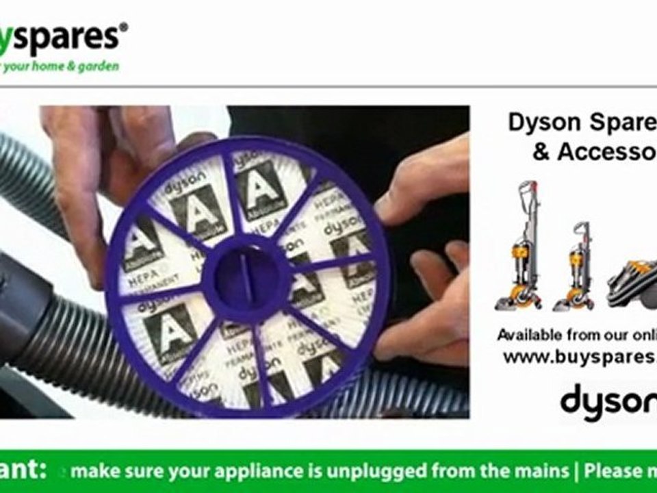 How to remove the filters from a Dyson DC19 vacuum cleaner video