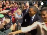 Obama cheers in Ireland