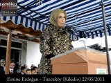 Emine Erdogan'in Bati Trakya ziyareti cercevesinde Tuzcukoy'deki konusmasi
