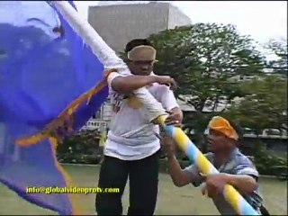 CHINGAY PRACTISE, (BALANCING GIANT FLAGS) PENANG, MALAYSIA