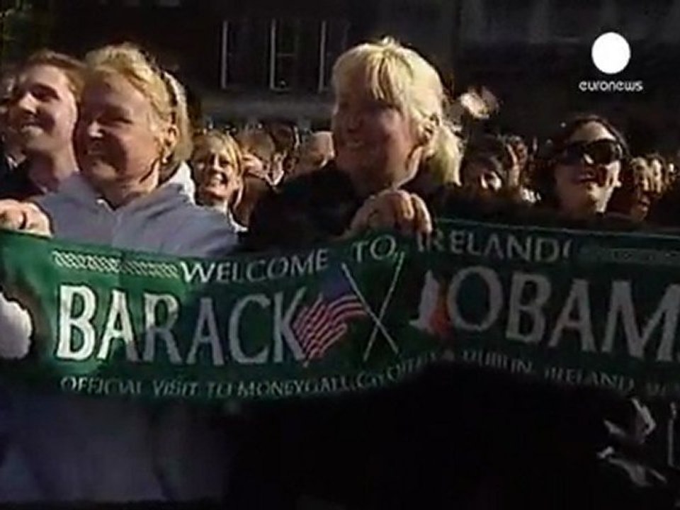 Barack Obama reçu chaleureusement en Irlande, pays de...