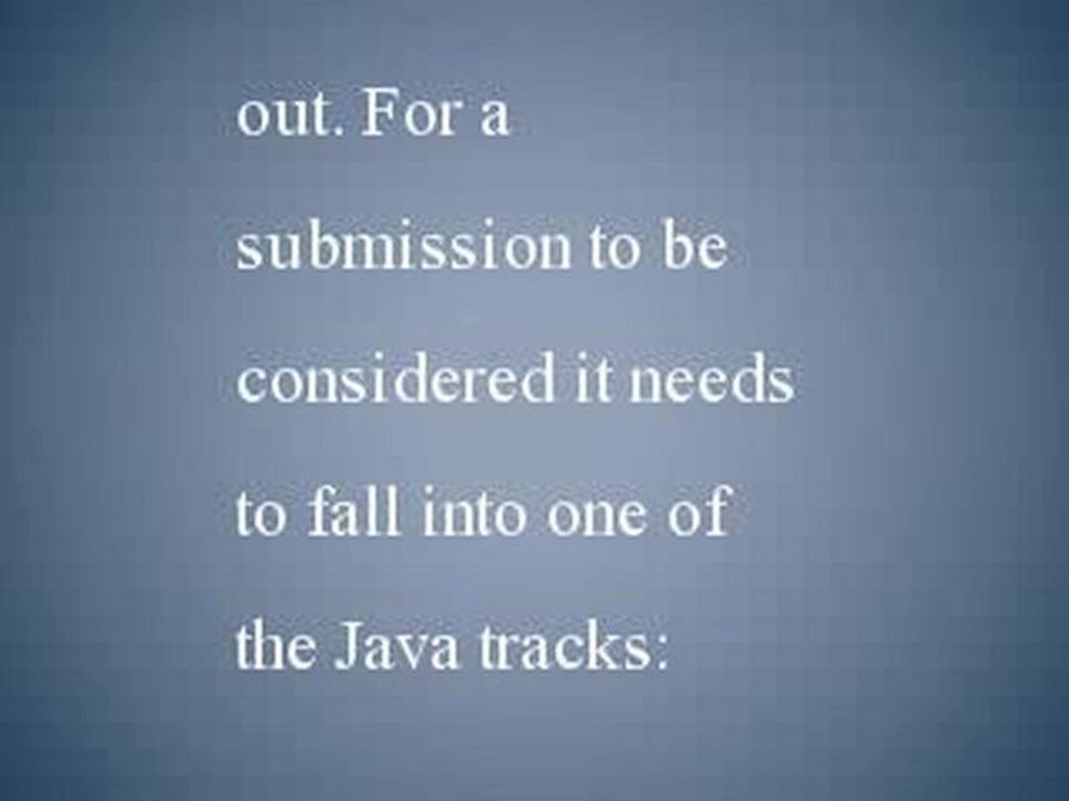 JavaOne 2011 Call for Papers