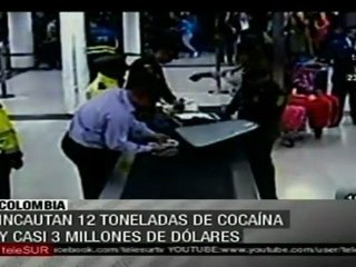 Incautan 12 toneladas de cocaína y tres millones de dólare