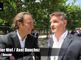 Xavier Niel (Free) et Axel Dauchez (Deezer)