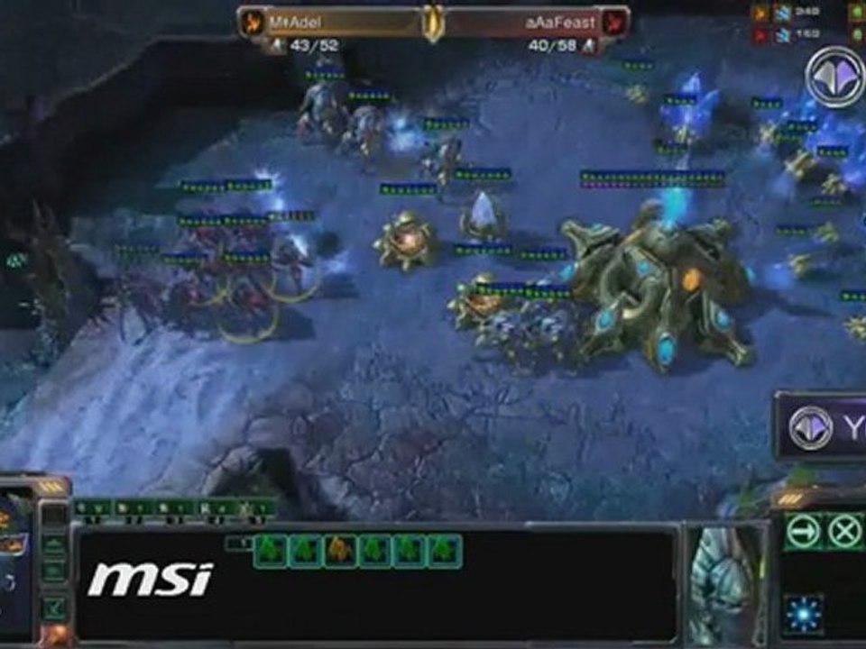 Match SC2 : 1/2 finale Adel (P)  vs Feast (P) Game 2