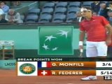 Federer × Monfils from 2-1 set 3 part 7